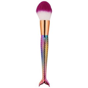 Imagem de Kit 7 Pincéis Cauda de Sereia Holográfica 20cm