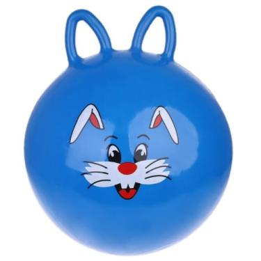 Imagem de Bola Pula Pula Inflável Infantil com Alça – Brinquedo Educativo e Seguro para Coordenação Motora e Equilíbrio (Azul, Grande)