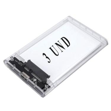 Imagem de Kit 3 Case Hd 3.0 Ext 2.5 compatível com Notebook Usb Pc 6gbps - Xway,