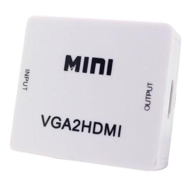 Imagem de Adaptador Conversor VGA com Áudio P2 para HDMI e Alimentação Externa V