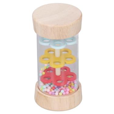 Imagem de Instrumento Musical Rainmaker Rain Stick para Bebês, Brinquedo Sensorial Colorido Chocalho Shaker, Gotas de Chuva Com Miçangas de Agitação Musical de Madeira, Brinquedos