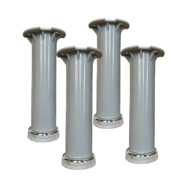 Imagem de Achei Utilidades Kit 4 Pé Armário cozinha e lavanderia Original Cinza Polímero