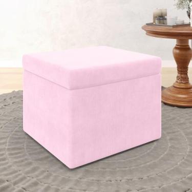 Imagem de Puff Quasar Sued Aradecor, Rosa Bebê, 47X48X47