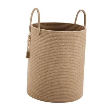 Imagem de Generic Cesto de roupas, cesto de utilidades, cesto de roupa suja, design boêmio, cesto de roupa suja para organizar casa, sala de estar