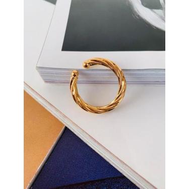 Imagem de Piercing folheado modelo Fake de pressão tendência Maxi - Dondocas.Bij
