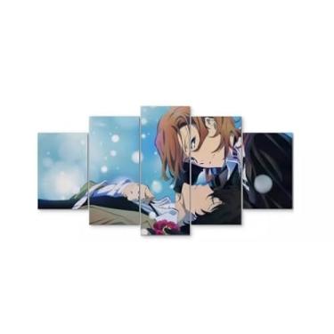 Imagem de Kit quadro decorativo 5 peças 95x60cm Anime Bungo Stray Dogs