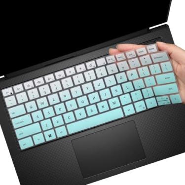 Imagem de Capa de teclado para laptop Dell Precision 14 5470 5480 5490 e Dell Precision 16 5680 5690, acessórios para laptop Dell Precision 14 16 polegadas, capa protetora para teclado Skin-OmbreMint
