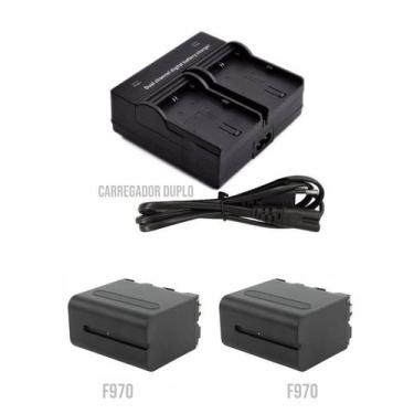 Imagem de Carregador Duplo Com Baterias F970 Para Led - optisom