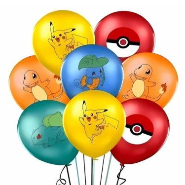 Imagem de Bexigas Pokemón Balões Festa Pikachu Charmander Bulbasaur Squirtle Pok
