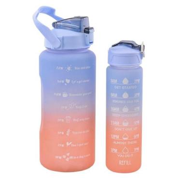 Imagem de Kit Garrafa Degrade Glow 2 Peças 2Litros e 750ML - Wincy Casa