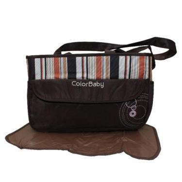 Imagem de Mochila Maternidade Bolsa Mamãe Bebê Multifunção Bege Trocador - Color