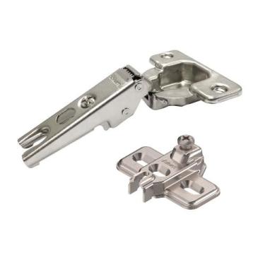 Imagem de Dobradiça 35mm 107º Reta Modul Níquel sem Mola com Calço Slide-On Blum