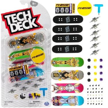 Imagem de Skate De Dedo Ultra Dlx Pack Com 4 Peças Tech Deck 2891 - Sunny