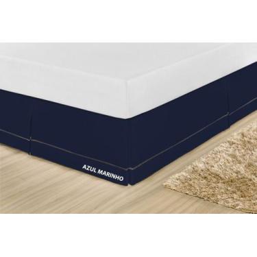 Imagem de Saia Box Queen C/ Ponto Palito Percal 180 Fios - Dryka Enxovais, AZUL 