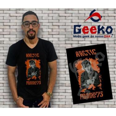 Imagem de Camiseta Arctic Monkeys Indie Alternativo Rock Geeko, Preto gola v, GG