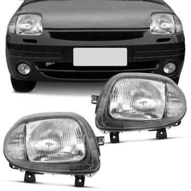 Imagem de Farol Renault Clio Hatch Sedan 2000 2001 2002 Foco Simples - Prime, Di