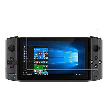 Imagem de Zshion Película protetora de vidro temperado de dureza GPD Win 3,9H compatível com proteção de vidro temperado resistente a arranhões anti-impressão digital transparente