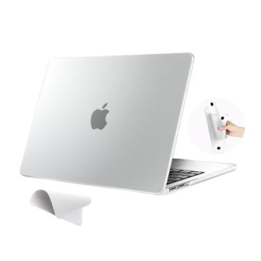 Imagem de eleger Capa não rígida compatível com MacBook Pro de 13 polegadas M2 M1 A2338 A2251 A2289 A2159 A1989 A1706, versão 2022-2017, capa antirachaduras, transparente fosco