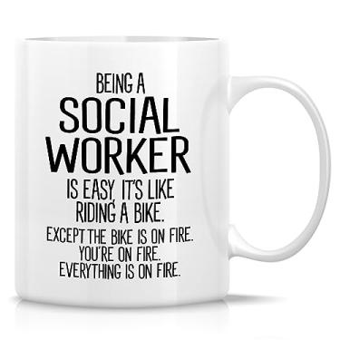 Imagem de Retreez Caneca engraçada de assistente social presente trabalho social graduação estudante terapia 325 ml caneca de café cerâmica - Thank-you Sarcasm Motivational Inspirational gift for him her friend