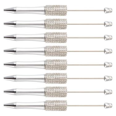 Imagem de KISSITTY Canetas esferográficas prateadas, tinta preta, diamante, pedras, strass para fazer canetas, estudantes, professores, casamento, formatura, festa, presente, material de escritório