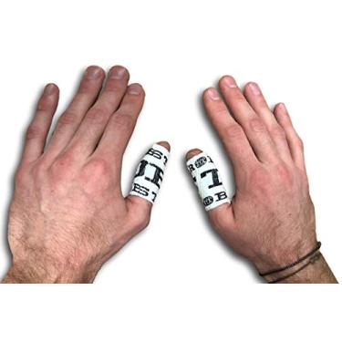 Imagem de ROBUST FITNESS Fita de gancho para halterofilismo | Fita adesiva elástica para polegar e dedo | Adesiva, elástica, flexível, fácil de rasgar | Halterofilismo olímpico | Cross-Training (6 rolos,