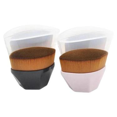 Imagem de Kit Pincel Mágico Hexágono Base Maquiagem Tiktok Flawless Brush 2 Und