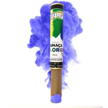 Imagem de Lança Fumaça Chá Revelação Colorido - 27cm - Fogos Ouro, Azul