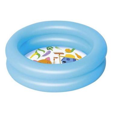 Imagem de Piscina Inflável Aquática Redonda Azul - Importada - 61x15cm - Bestway