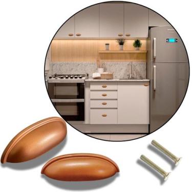 Imagem de 10 Puxador de Gaveta, Armário Móveis Modelo Concha Meia Lua - Compras 