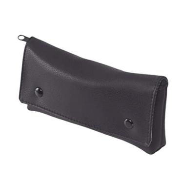 Imagem de Newmind Bolsa de couro legítimo para cachimbo preta com suporte para tabaco Accs 158 x 75 mm