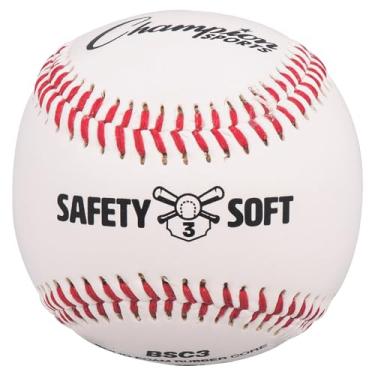 Imagem de Champion Sports Bola de beisebol de borracha, preto/branco