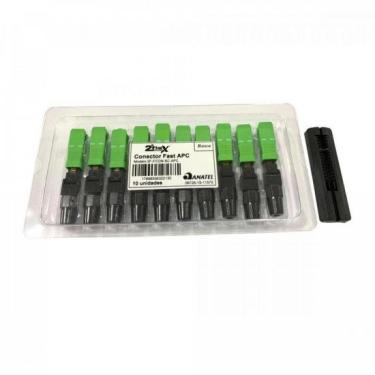 Imagem de Conector FAST SC/APC SM P/ Fibra Optica - Verde