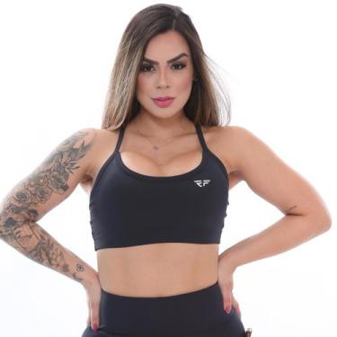 Imagem de Top Alta Sustentação Academia Fitness Treino Preto - ElementFit, G 44-