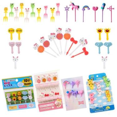 Imagem de Kit Garfinhos Palitinhos Infantis Para Petisco Frutas - 34pç - PromoGa