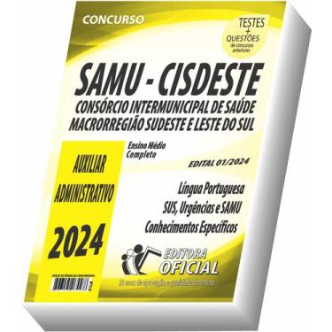 Imagem de Apostila SAMU - CISDESTE - Auxiliar Administrativo - CURSO OFICIAL