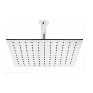 Imagem de Ducha Cromada 25cm. Slim Quadrada Em Inox Para Teto - Sollux