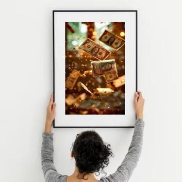 Imagem de Quadro Lei Atração Chuva De Dinheiro - 60x48cm - Quadros On-line, Mold