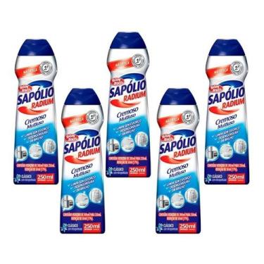 Imagem de Saponáceo Sapólio Radium Cremoso 250ml Bombril Kit 5 - Bom Bril