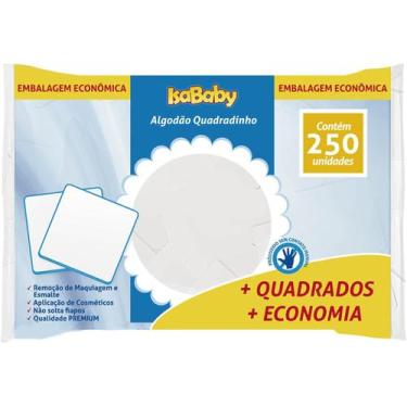 Imagem de Isababy Algodao Quadradinho 250 Unidades