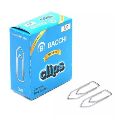 Imagem de Clips Galvanizado Aço 3/0 Bacchi Caixa com 50 Unidades