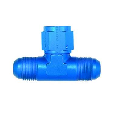 Imagem de Aeroquip -FCM2281 Conexão, Adaptador Tee, 6 AN Macho x 6 AN Macho x 6 AN Fêmea, Alumínio, Azul Anodizado, Cada