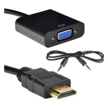 Imagem de Cabo Adaptador Conversor Hdmi Para Vga Com Saída P2 Kp-5032 - Knup