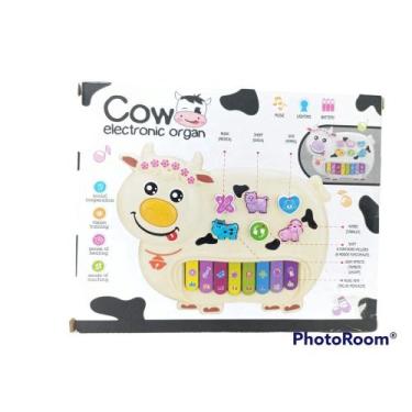 Imagem de Brinquedo Piano  Vaquinha Musical Com Luz Branca - Toy king