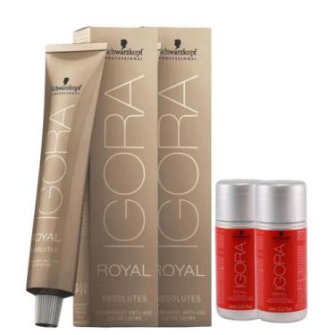 Imagem de Schwarzkopf Igora Absolutes 2x 8/50 Louro Claro + 2 Ox 20v, UNICA