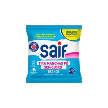 Imagem de Tira Manchas Sem Cloro + Branco Refil Pó 420g Saif