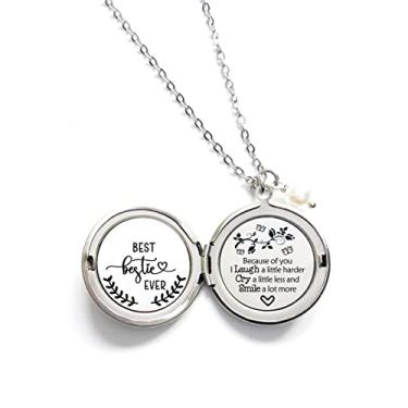 Imagem de DJwindfy Colar com medalhão de mensagem oculta para melhores amigas e mulheres, presentes de agradecimento, presente de aniversário e Natal para melhor amiga, Aço inoxidável, Sem Pedra Preciosa