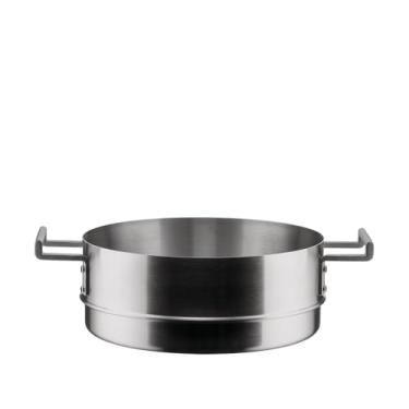 Imagem de Alessi Convivio DC307 – Cesta vaporizador com design em aço inoxidável 18/10, alças em aço com revestimento PVD, tapete