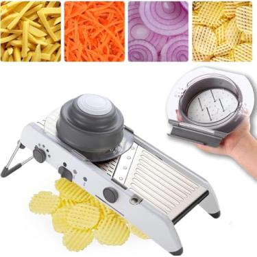 Imagem de Tarbaha Fatiador de Legumes, Mandolin Profissional, Multifuncional, Aço Inoxidável