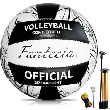 Imagem de Fantecia Voleibol tamanho 5 oficial para jogos ao ar livre, bolas de vôlei de praia macias para jovens adultos, treinamento de iniciantes, vôlei leve