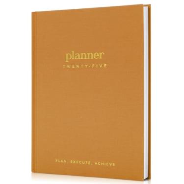 Imagem de Linda agenda diária 2025 – agenda de 17,8 cm x 25,4 cm para mulheres ou homens com spreads semanais e mensais para facilitar o planejamento – Lindo livro de calendário para organizar tarefas e